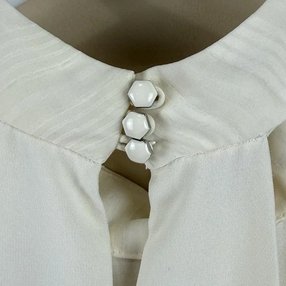 BCBGeneration Womens Ivory Chiffon Halter Shift Dress NWT SIze Small S - Picture 5 of 8